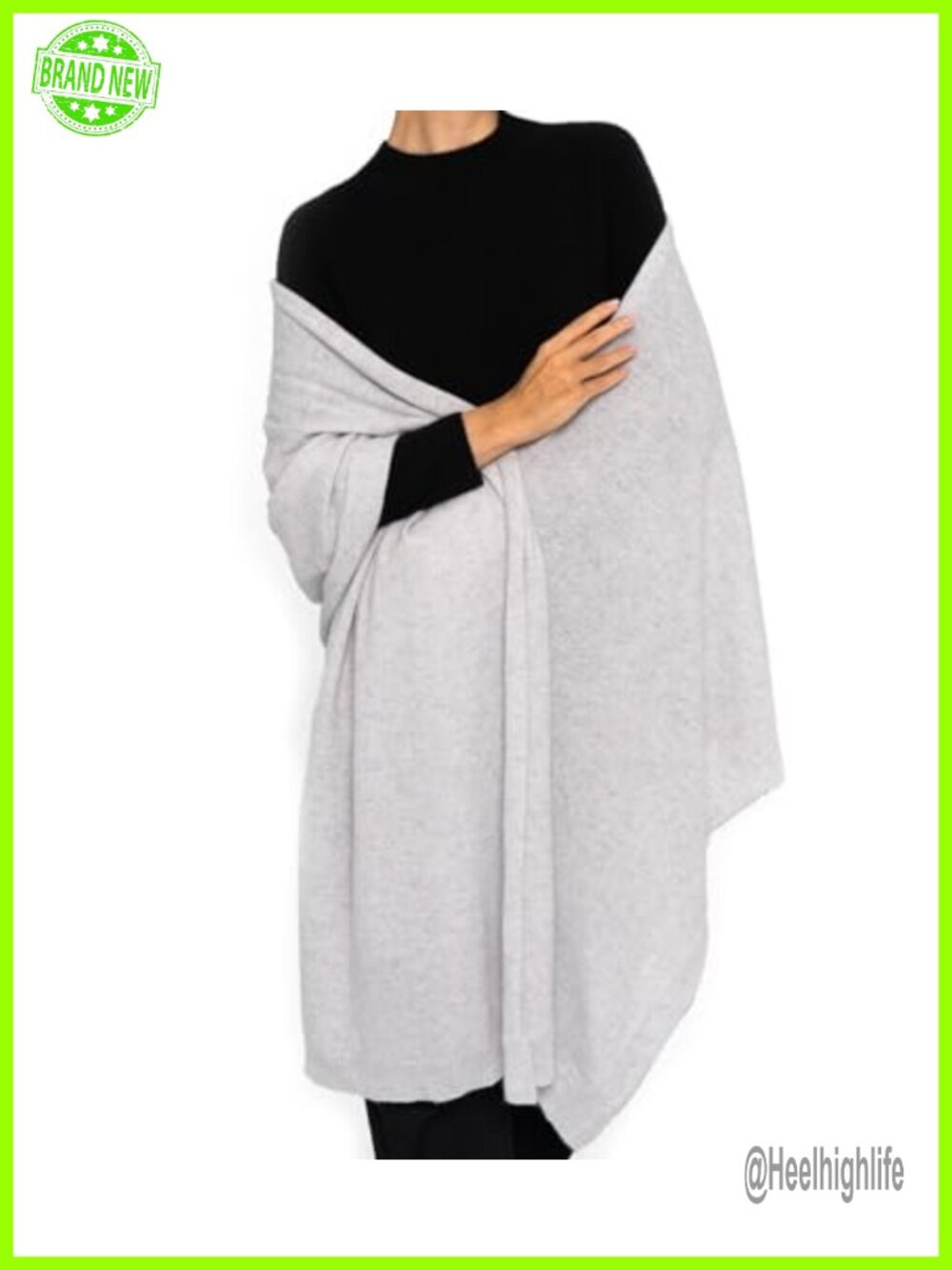 Oversized Cashmere Wool Blend Shawl Wrap Pashmina Stole Scarf with Gift Box